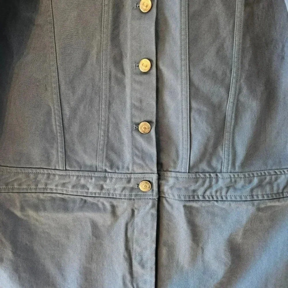 Zara Denim Long Sleeve Drop Waist Mini Dress Jean Size Large. - Picture 10 of 16